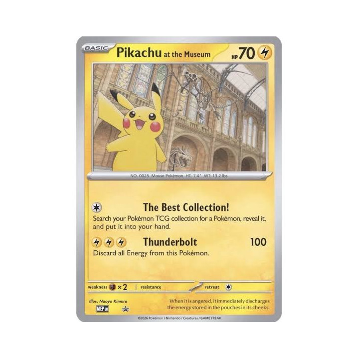 Pokemon Pikachu at the Museum Promo Jumbo Oversized Card Sealed