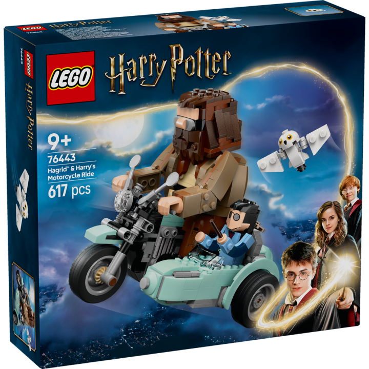 LEGO Harry Potter Giro sul Sidecar di Hagrid e Harry. Moto Giocattolo con Sidecar e Edvige