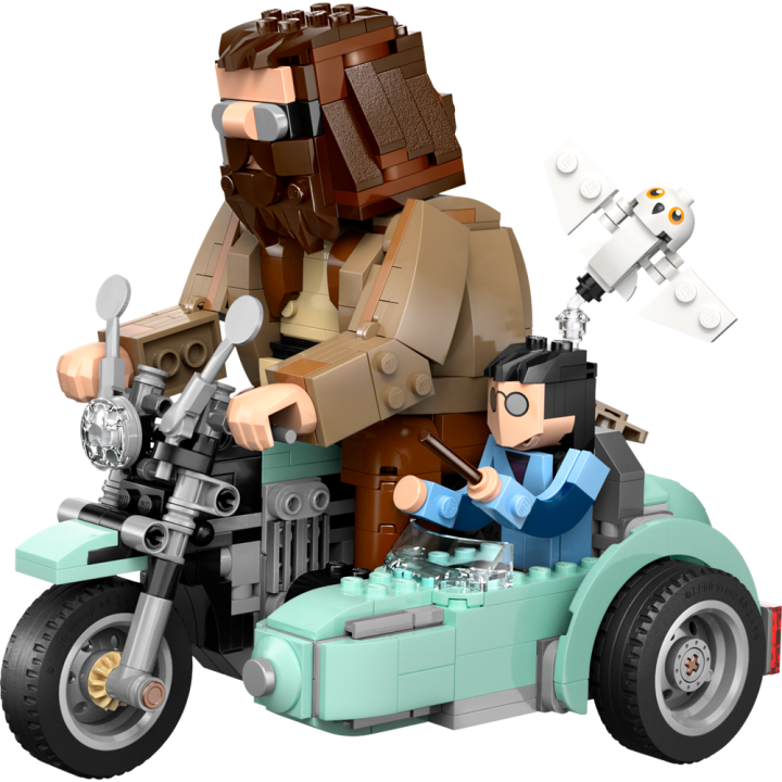 LEGO Harry Potter Giro sul Sidecar di Hagrid e Harry. Moto Giocattolo con Sidecar e Edvige