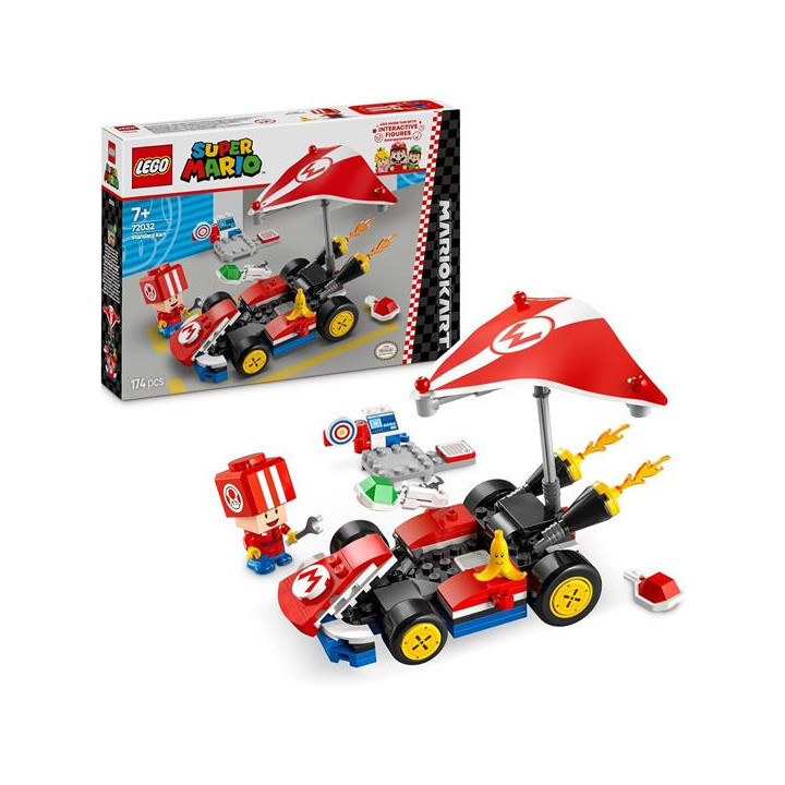 LEGO Super Mario 72032 Mario Kart : Kart Standard, Macchina Giocattolo con Toad, Giochi per Bambini 7+ Nintendo da Collezione