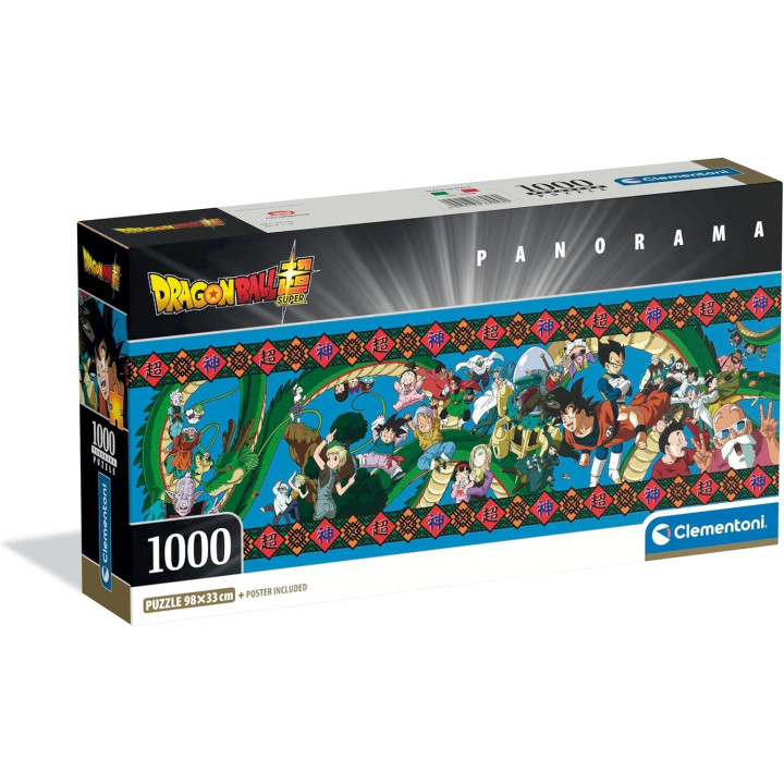 Puzzle 1000 pz Panorama - Dragon Ball + Poster Incluso Clementoni