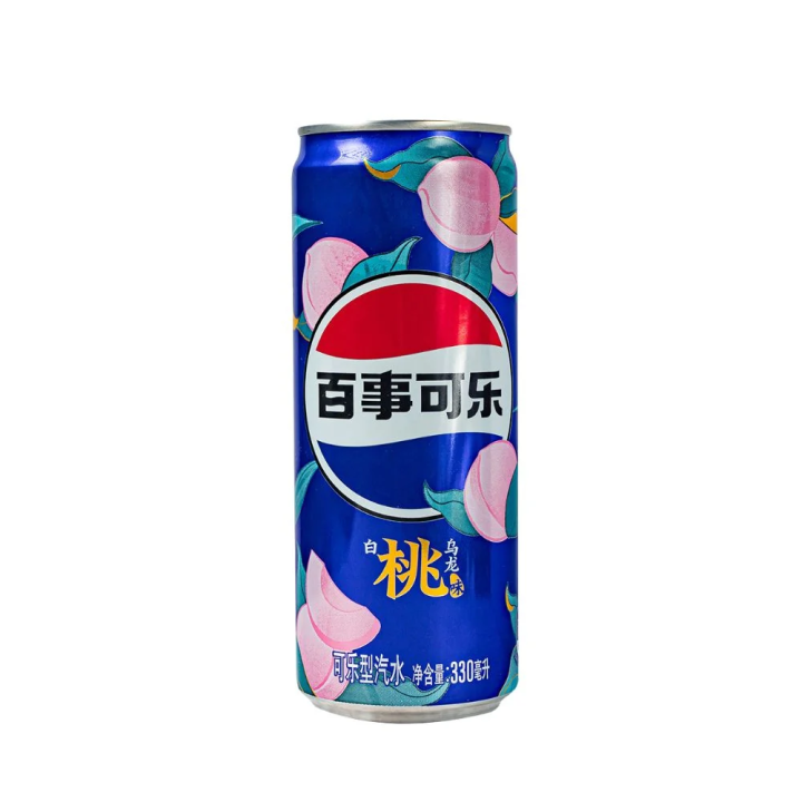 Pepsi White Peach Oolong, bevanda al gusto di pesca bianca da 330ml