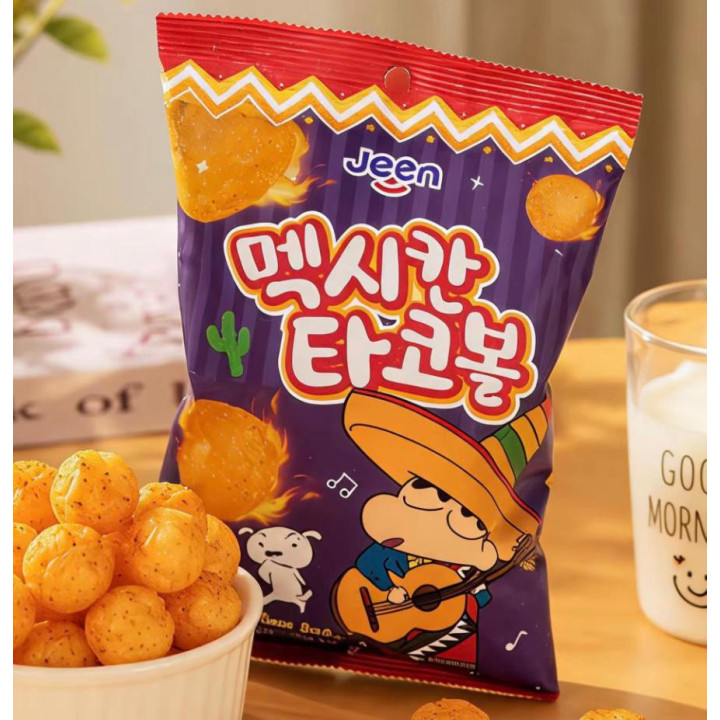 Joen snack al mais gusto taco messicano di Shin-chan