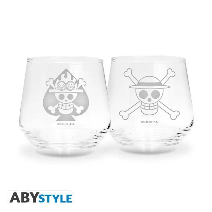 One Piece - 2 Glass Set Luffy & Ace