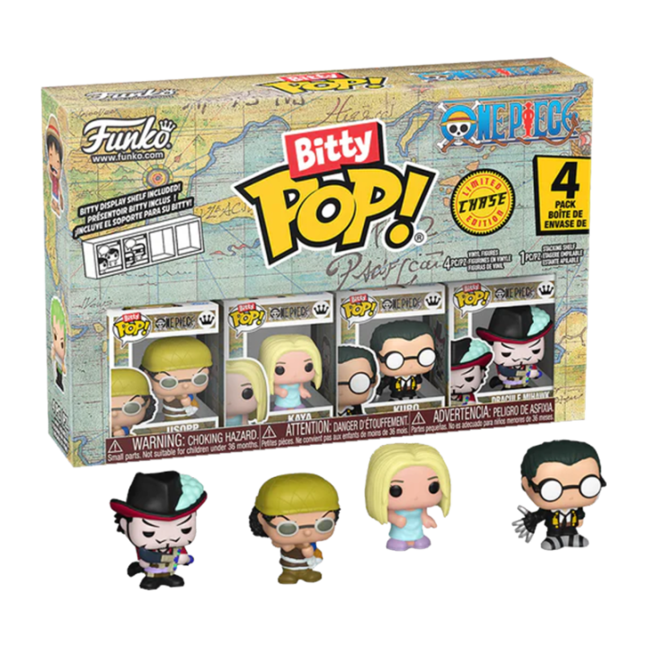 FUNKO BITTY POP USOPP ONE PIECE VINYL FIGURE 4 PEZZI
