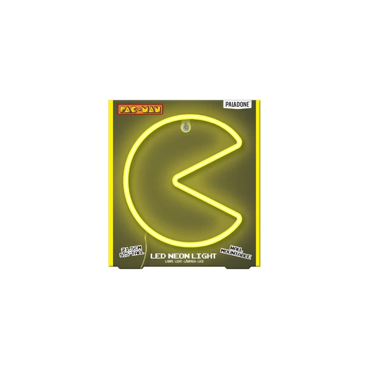 PALADONE LAMPADA NEON DA MURO PAC-MAN VIDEOGAMES - LAMPADE