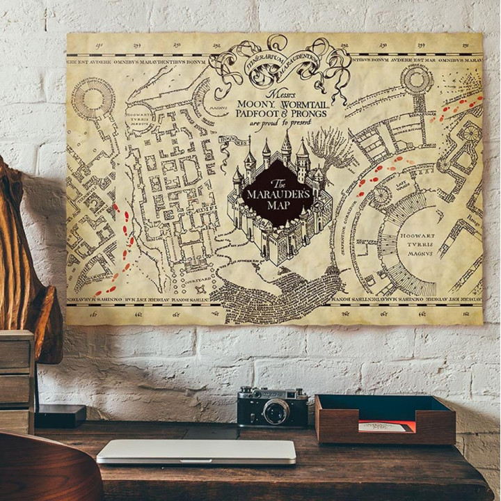 Harry Potter Parchment Marauder's Map Mappa del Malandrino Poster Pergamena