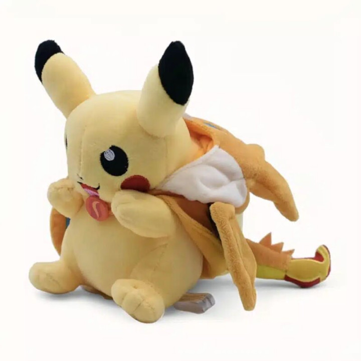 Peluche Pikachu | Travestito da Charizard