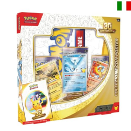 Pokémon TCG 30 Anniversario Collezione Poster + 3 Carte Olo + 3 Buste (ITA)